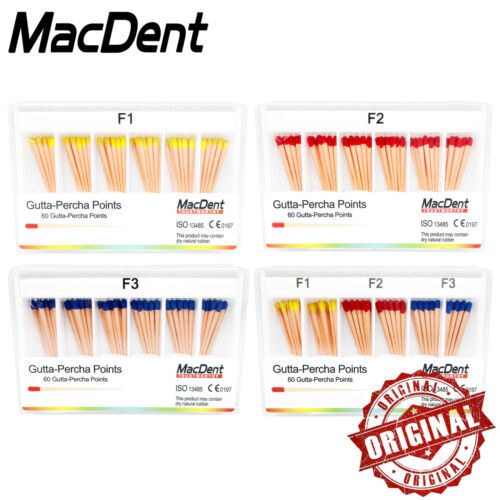 MacDent Dental Obturtaion Universal Gutta Percha Absorbent Paper Points F1/F2/F3