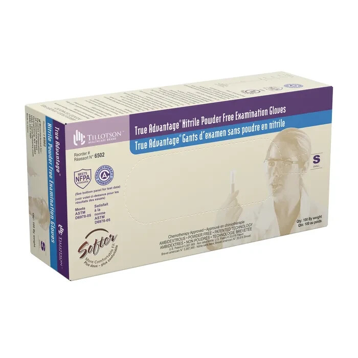 True Advantage Nitrile Exam Gloves, Powder-Free