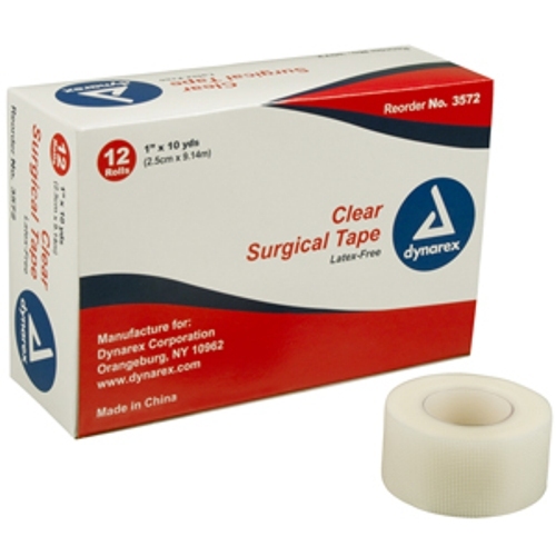 SURGICAL TAPE (12 ROLLS)-CLEAR -(Part # 3572)