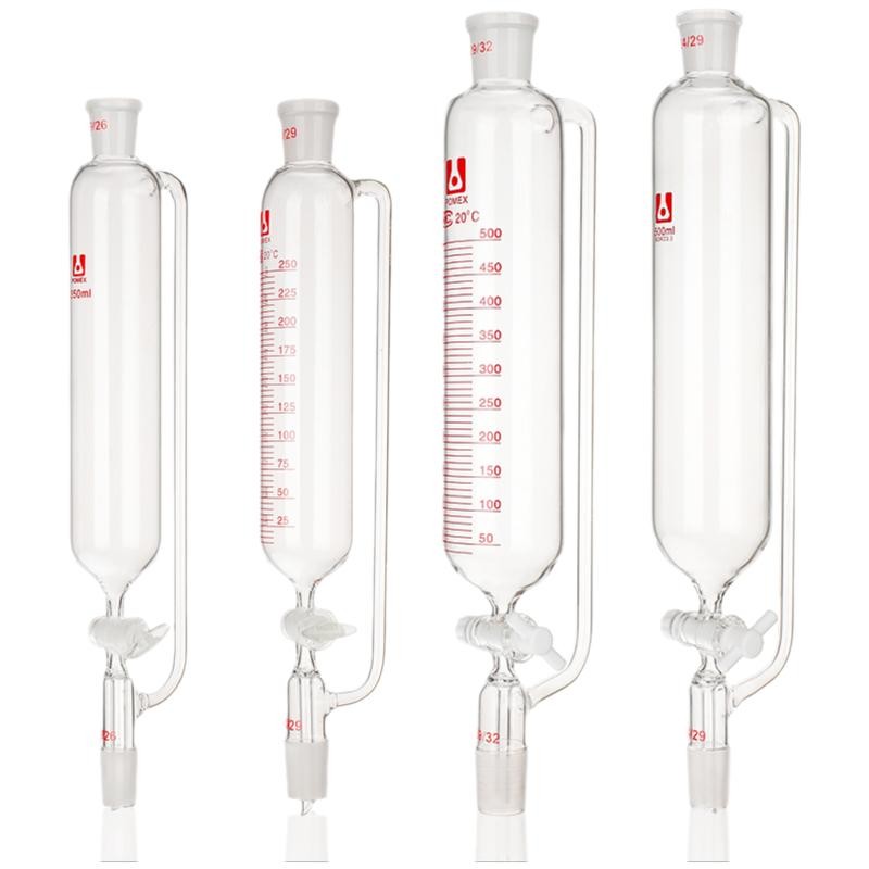 Precision Lab Glass Funnel 10ml-2000ml Constant Pressure with Glass Piston
