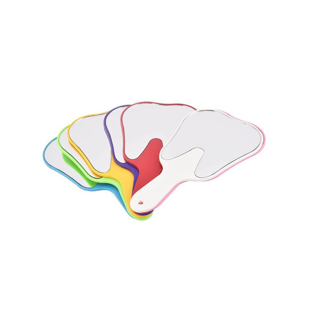 1 PC Tooth Shaped Hand Held Mirror Dental Adorable Oral Care Mirror