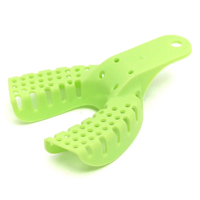 10 Pcs/Set Dental Lab Supply Impression Trays Autoclavable Green Central Denture