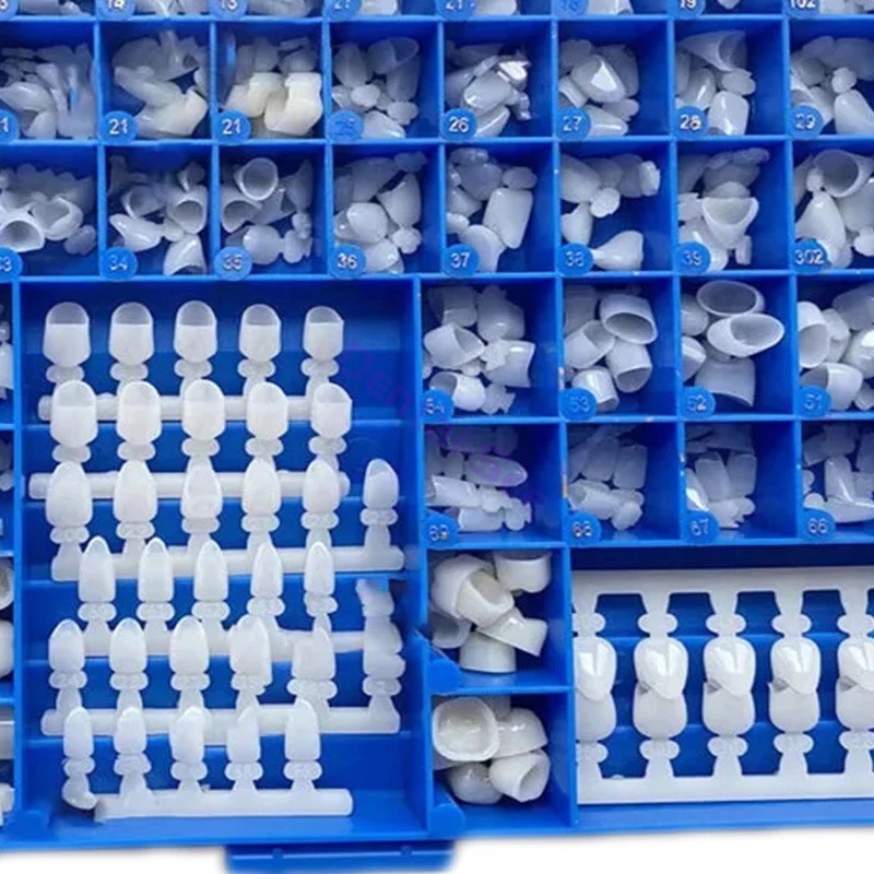 66Size 390Pc New Polycarbonate Temporary Dental Crowns Full Kit W Mold Guides US