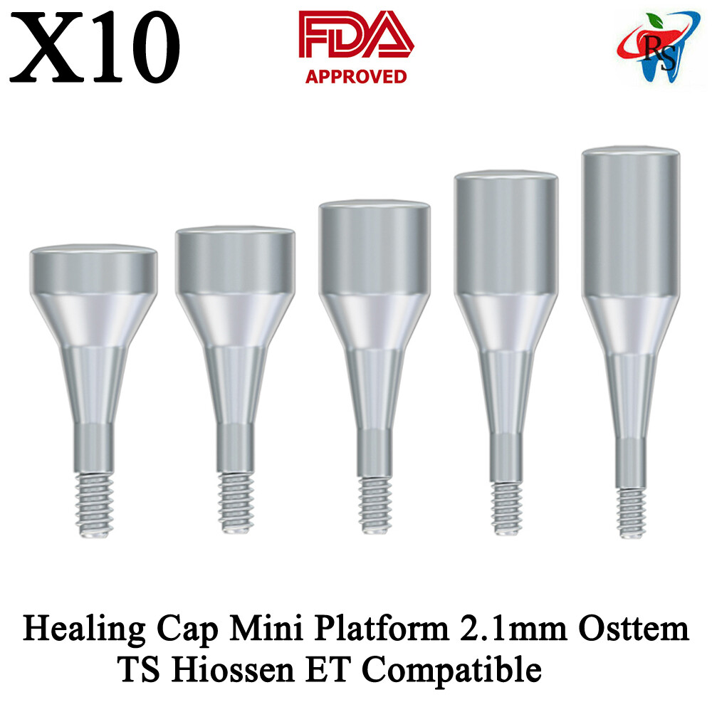 10pcs Healing Cap Mini Platform 2.1mm Oss tem TS Compatible Dental Titanium