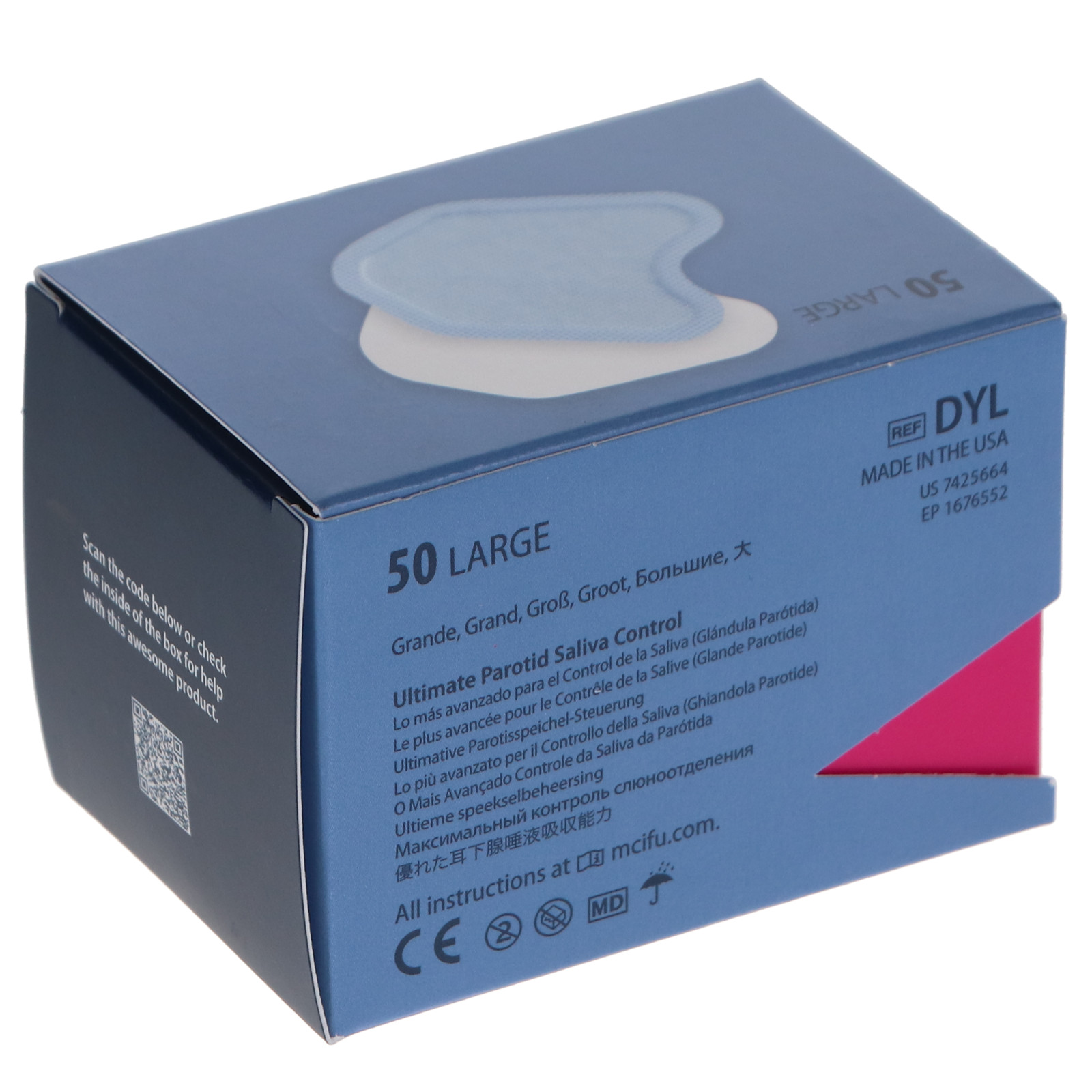 Microcopy Dental NeoDrys Large Blue Saliva Control 50/BX DYL Cotton Roll replace