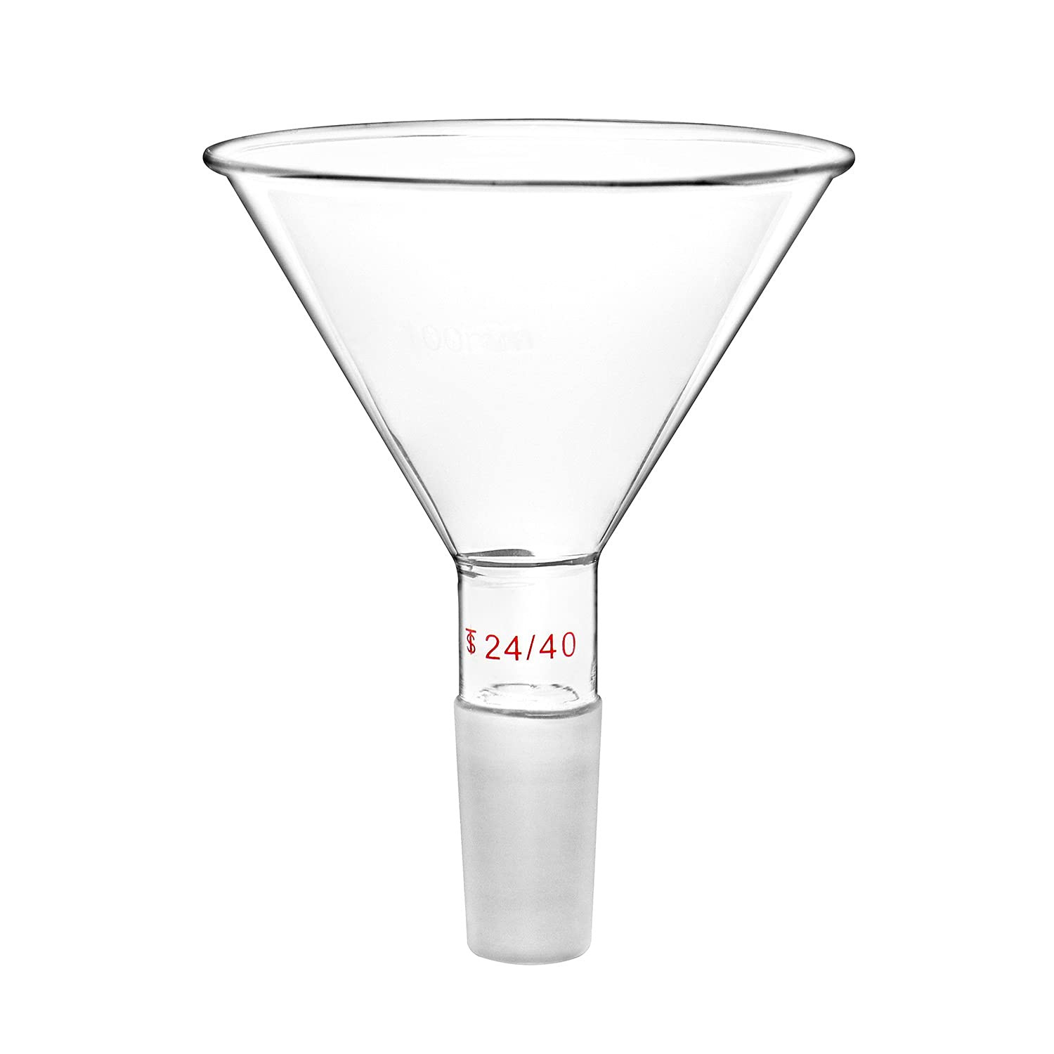 Glass Jointed Short Stem Powder Funnel Filter Funnel with 100Mm Top O.D and 24/4