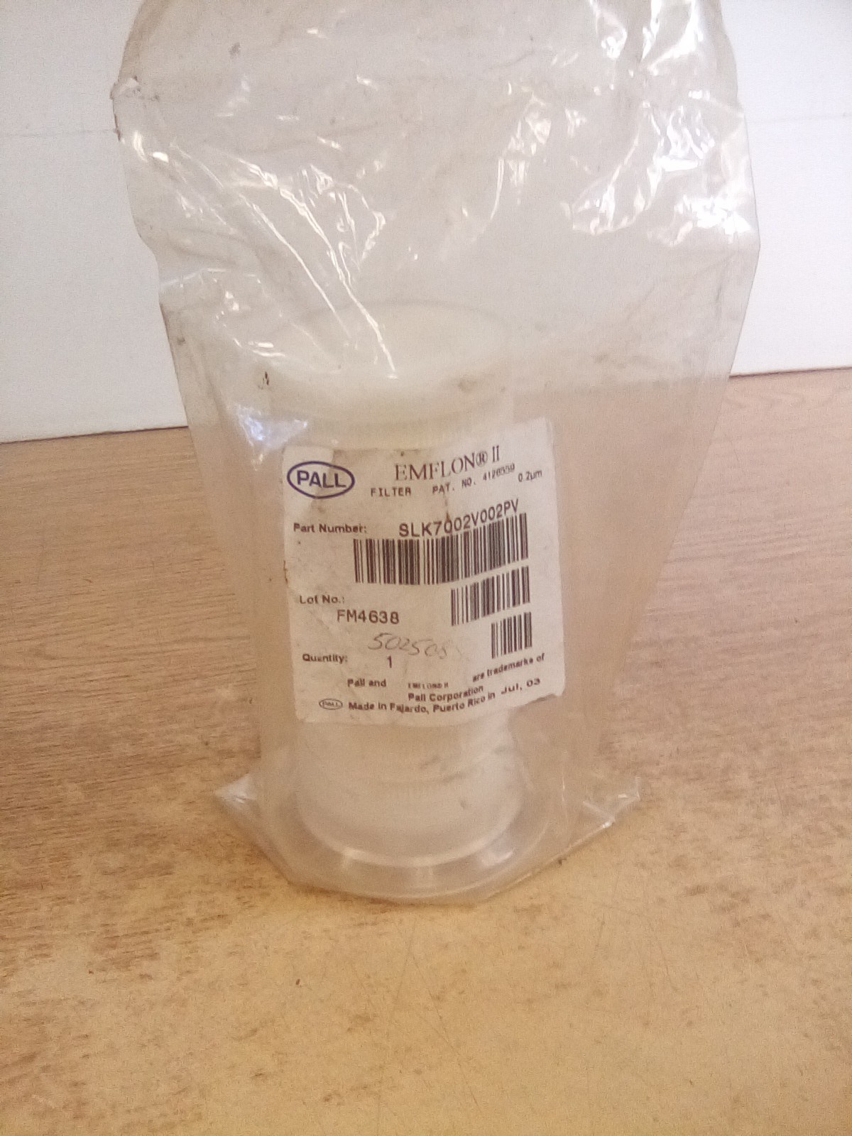 Pall Emflon ll SLK7002V002PV Filter Cartridge