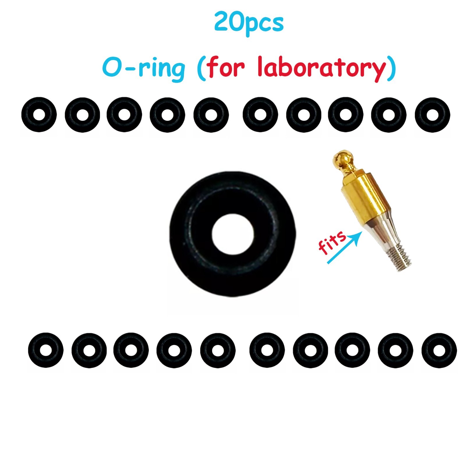 20pcs Dental O-Ring Kit Ball Abutment Overdenture Retention fit Hiossen Osstem