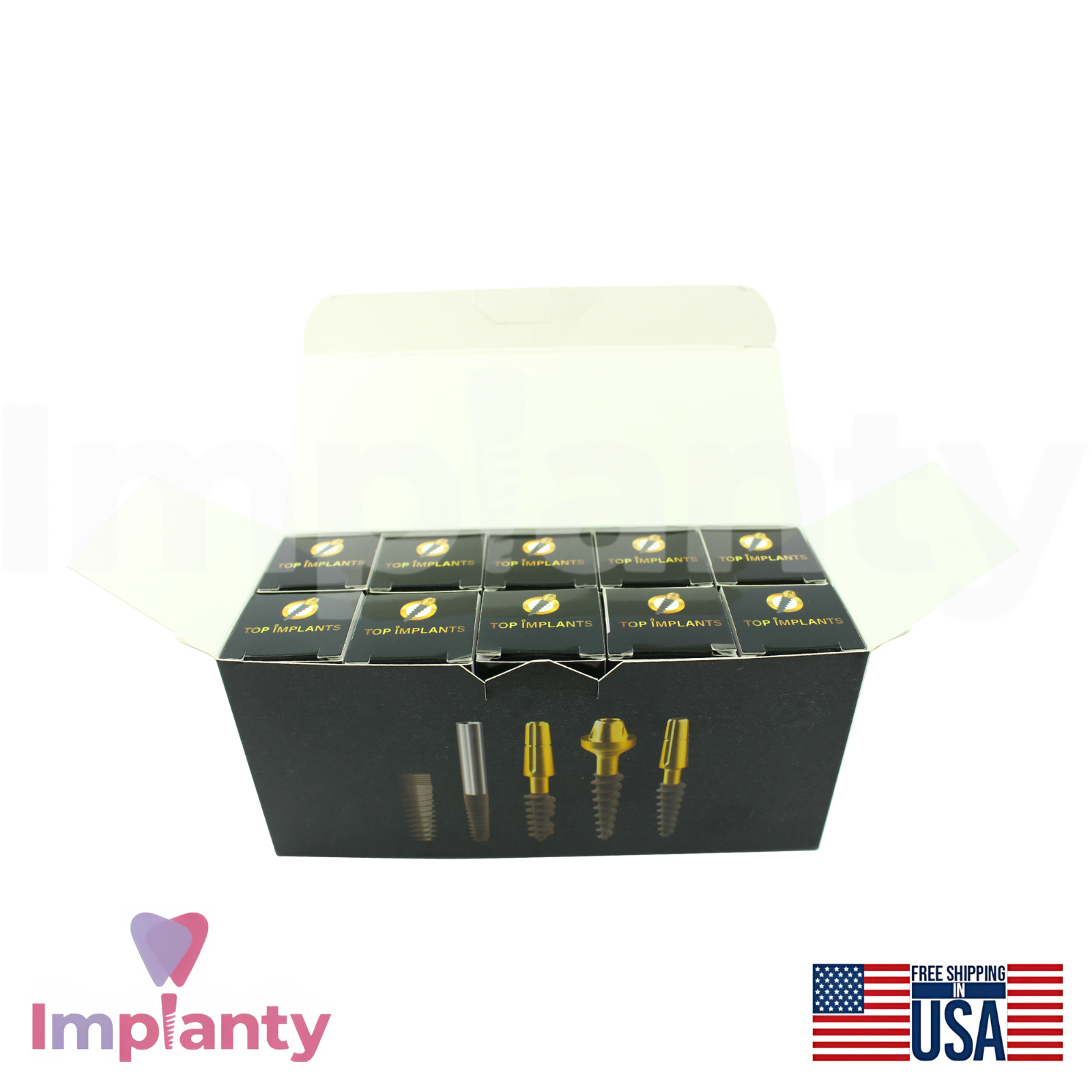 10x Multi Unit M1.7 Compressive Monoblock Dental Fixture Sterile SLA Surface