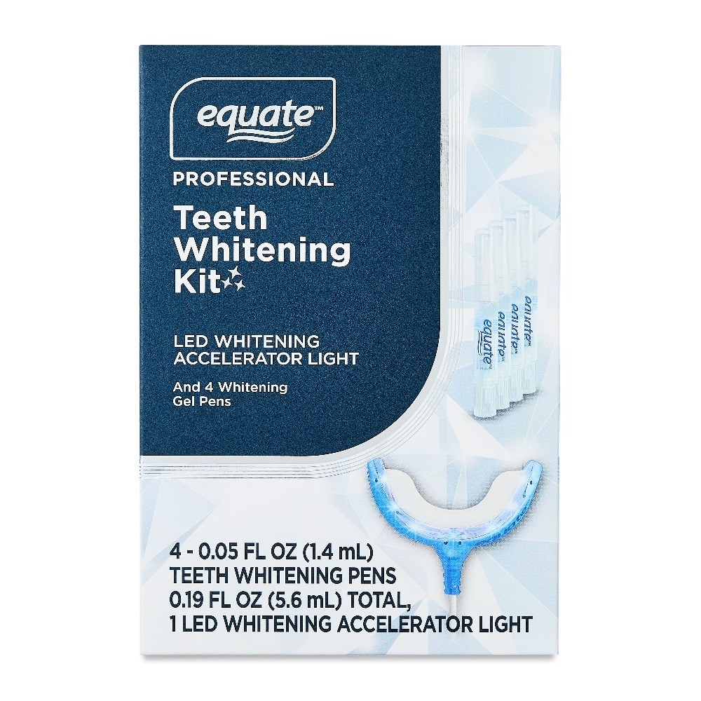 Teeth Whitening Kit (4 Gel Pens + 1 LED Light), Compare to Smile Direct Bright