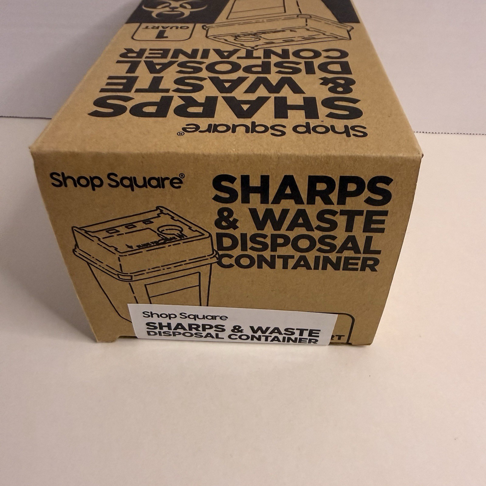 Shop Square Sharps Container 1 Quart Medical Waste Disposal OSHA New