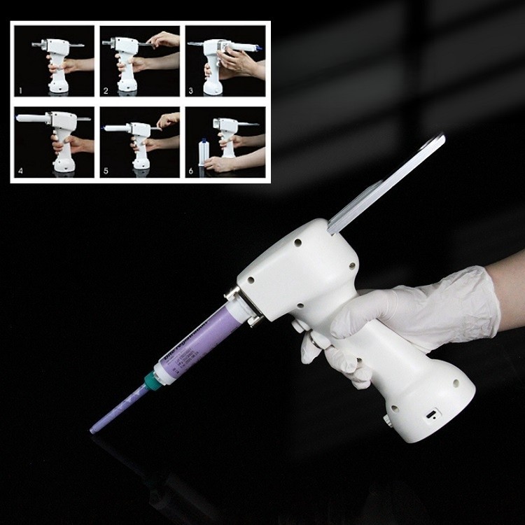 Automatic 5ml Dental Electric Dispensing Gun 1:1/2:1 Impression Mixing Dispenser