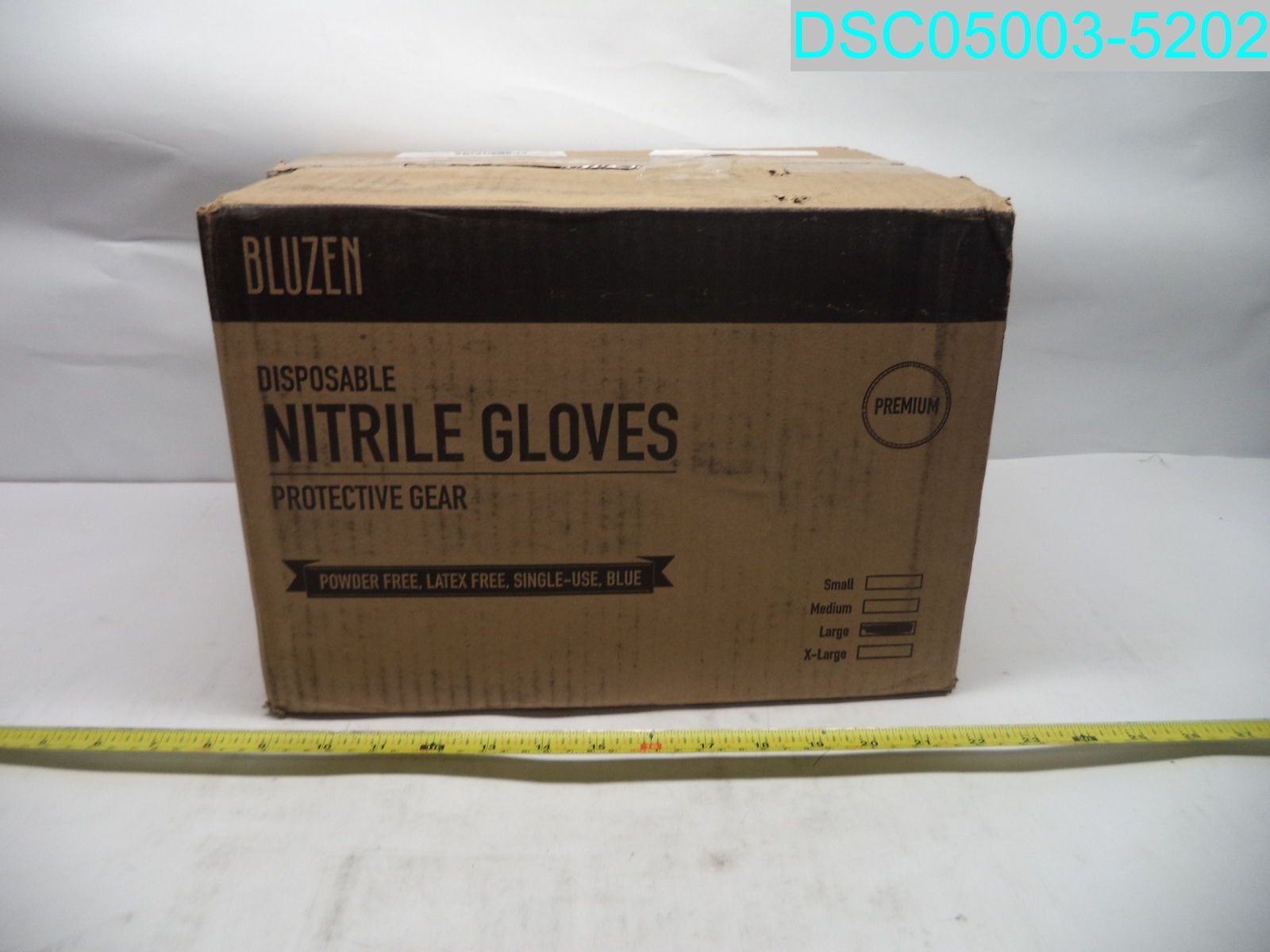 QTY=1,000: Bluzen Disposable Nitrile Gloves Powder Free Large Blue
