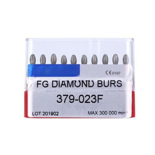 Dental Drills Diamond Burs #368-023F/#379-023F For High Speed Handpiece 10Pcs/Pk