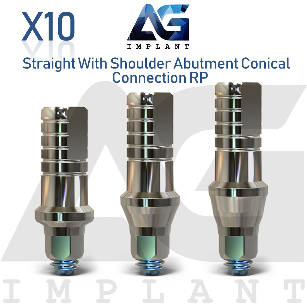 10 Straight Shoulder Prosthetic Conical Connection RP Titanium 2.65mm