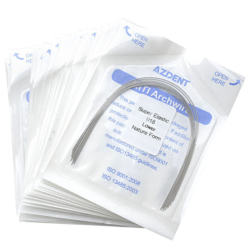 100Pc AZDENT Dental Orthodontic Arch Wire Super Elastic Niti Round Nature Form