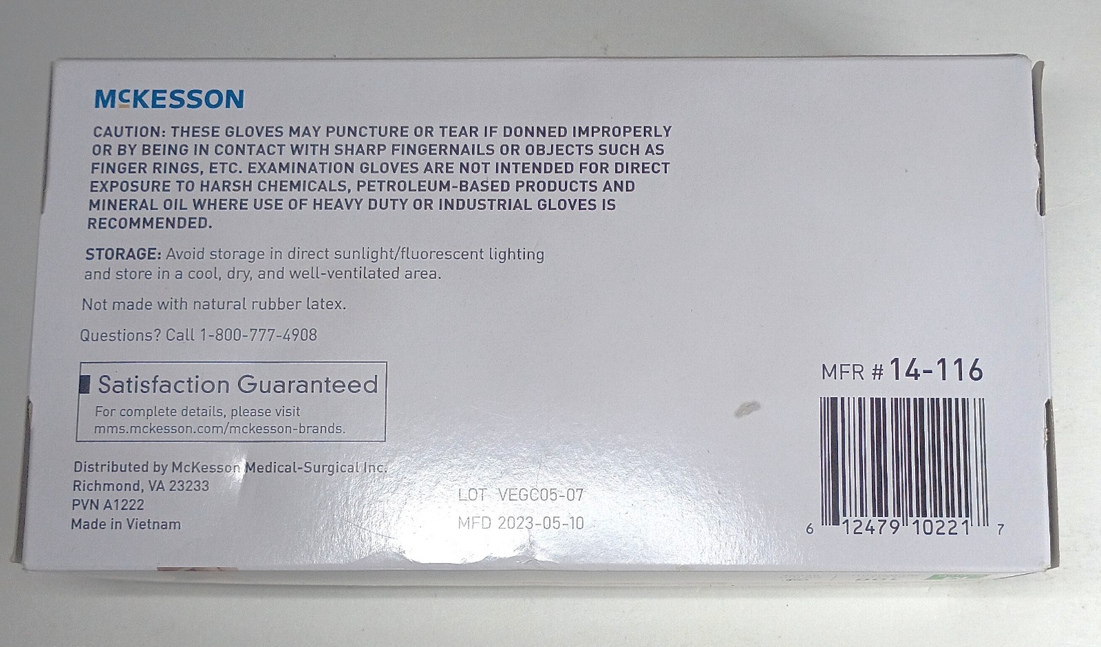 4 boxes – McKesson/Basic brand Vinyl Exam Gloves MEDIUM 100 per Box