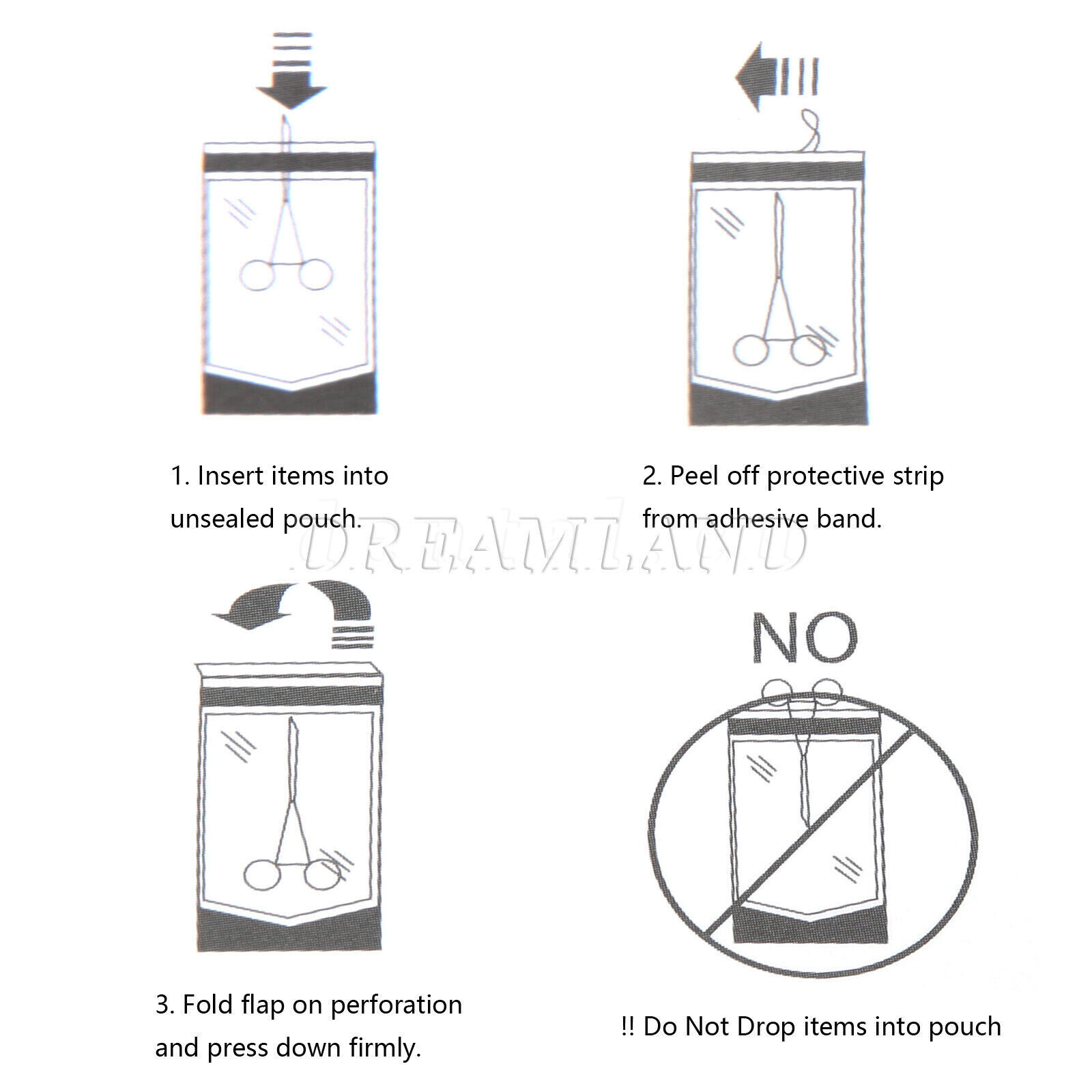 Self Sterilization Pouches Pouch Autoclave, Sterilizer Bags Dental Tattoo Nail