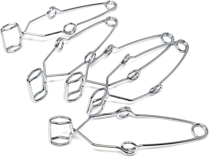 5 Pcs Spring Test Tube Clip Clamps 5.5″ Self-Closing Finger Grips Laboratory Use