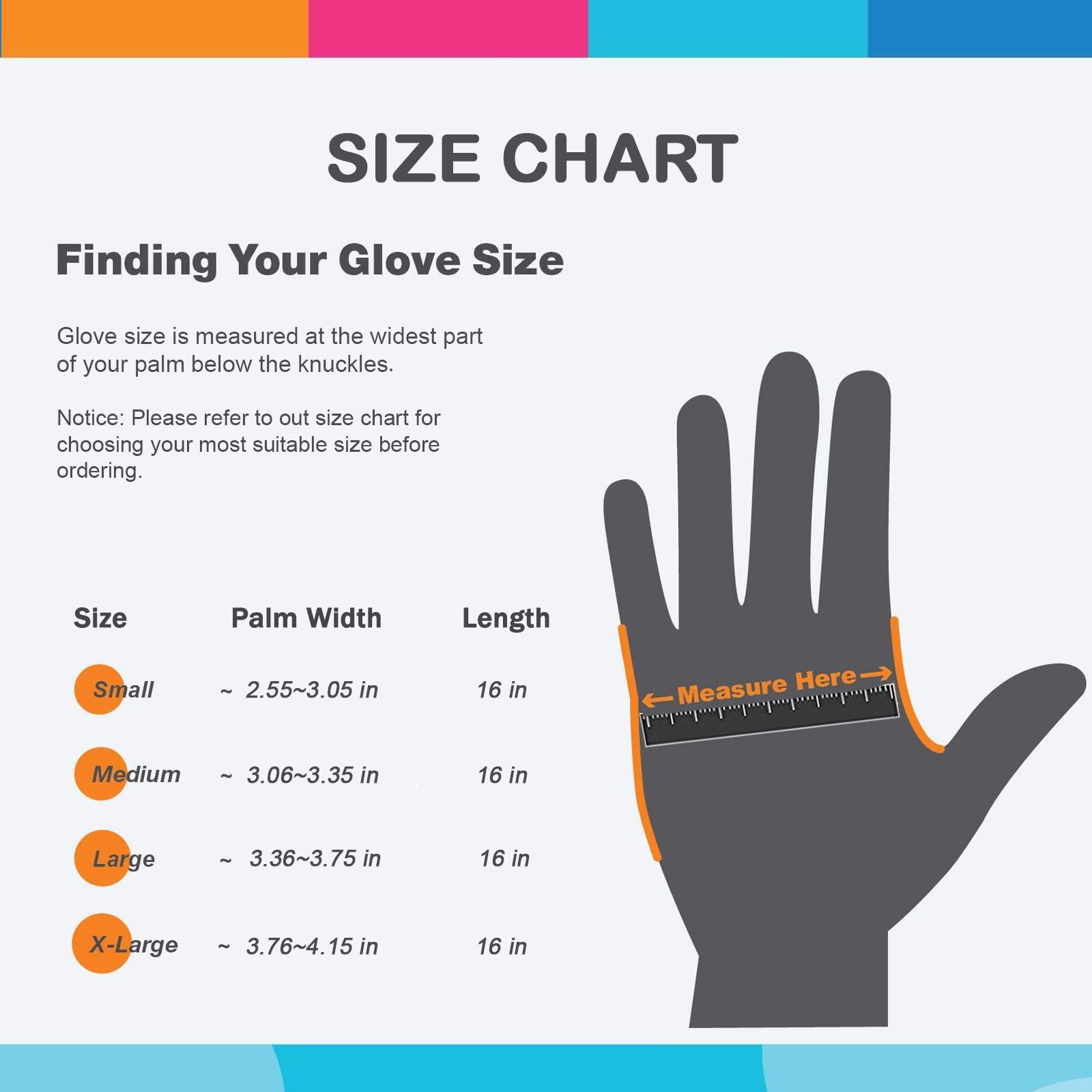 3 Pairs Rubber Cleaning Gloves, Household Kitchen Dishwashing Gloves with Cot…