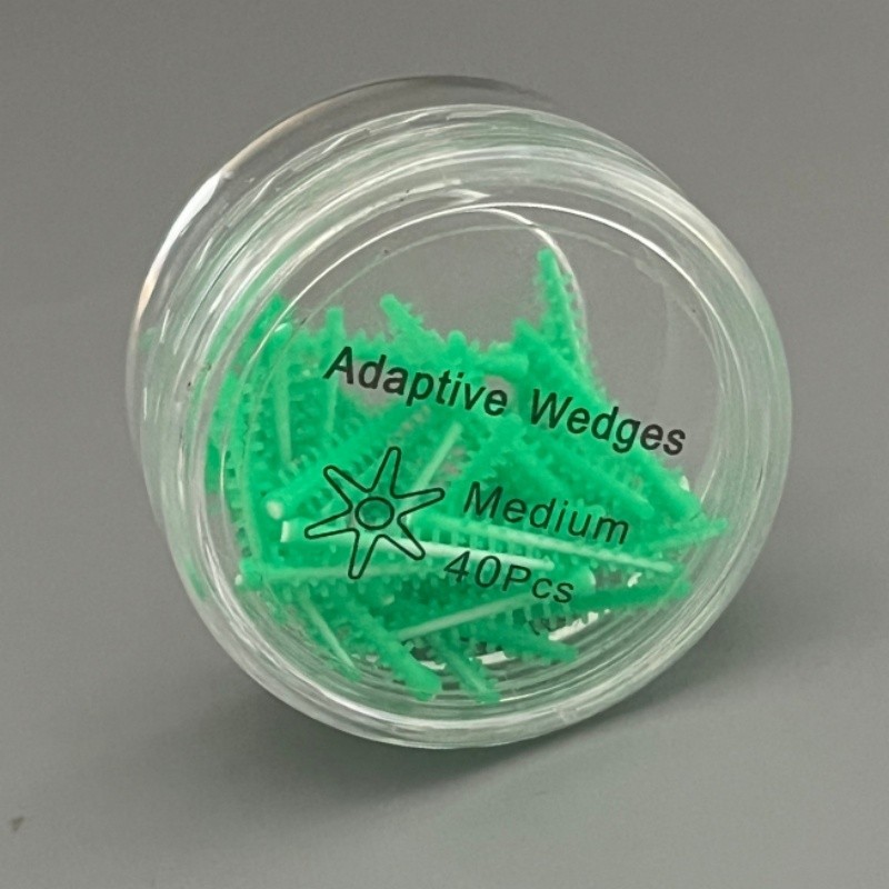 40pcs Silicone Dental Adaptive Interdental Wedge Matrice Matrix Elastic Wedges