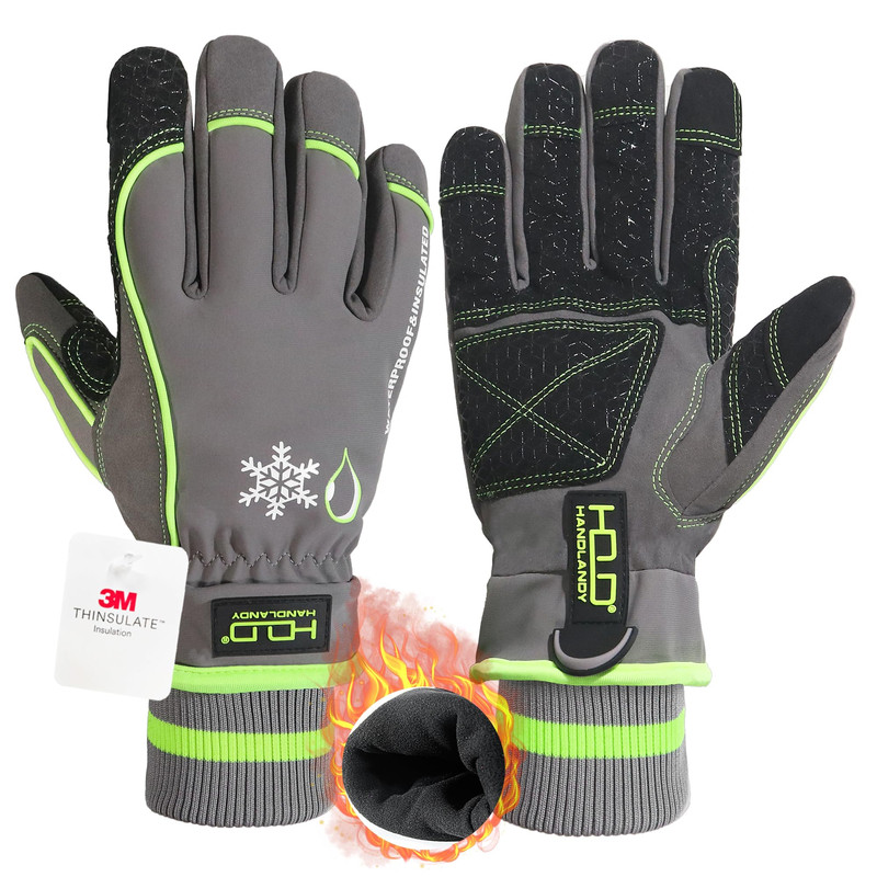 Aigevture Cold Weather Work Gloves Winterthermal Fleece Work Gloves Insulated