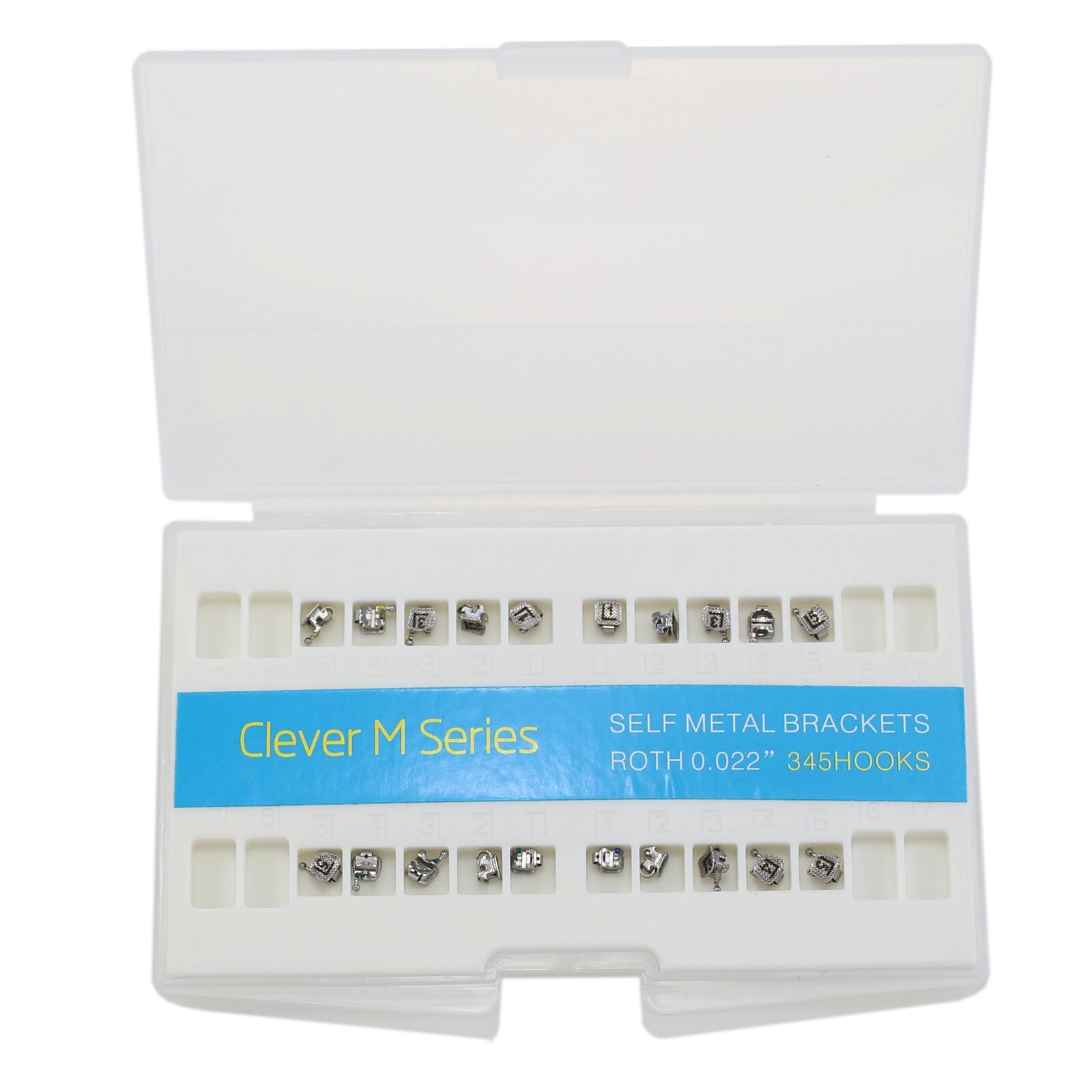 Dental Empower Cear Metal Self Ligating Brackets Orthodontic Braces Roth MBT 022