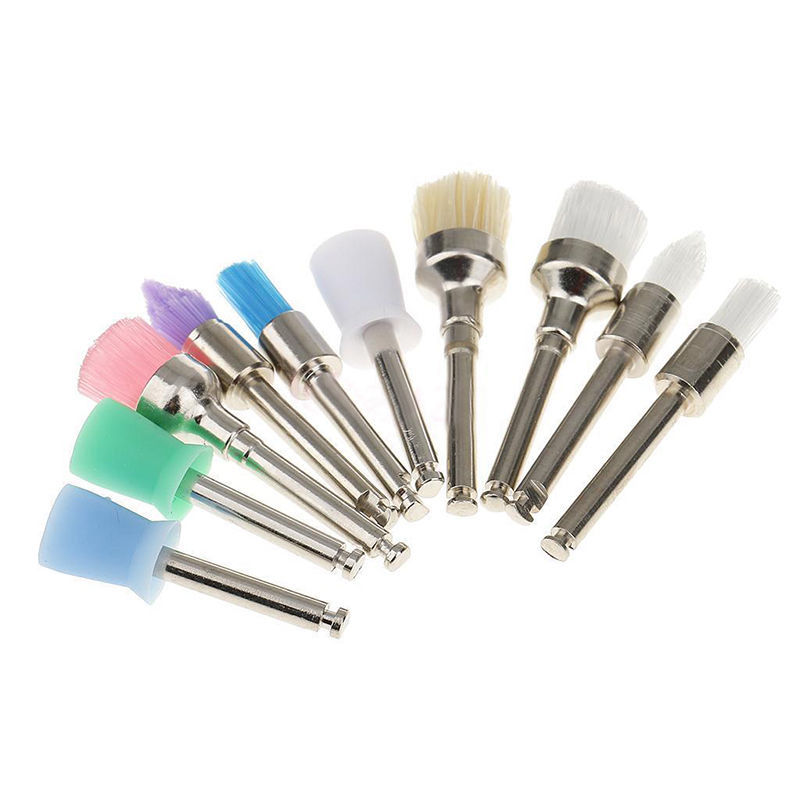 200 Pcs Disposable Dental Prophy Brush Cup Polishing Polisher 10 Mixed Types