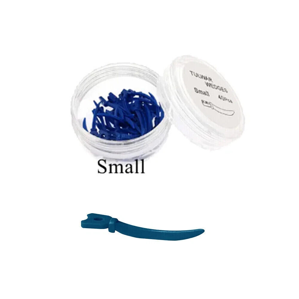 Dental Autoclavable Disposable Plastic Refill Tulwar Wedges Circular Hole L/M/S