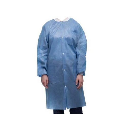 ValuMax 3560CBM EasyBreathe Lab Coat Ceil Blue Medium 10/Pk