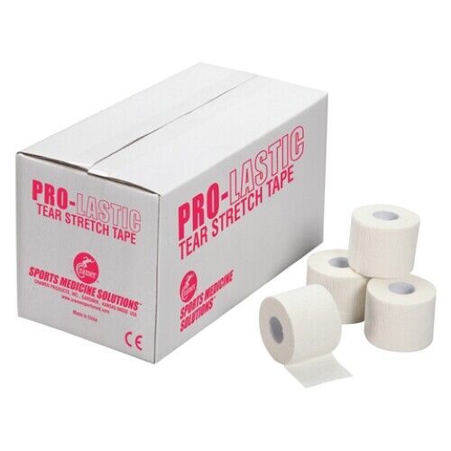 MIL Pro-lastic Tear Stretch Tape, 3″ X 7.5 Yds, White, Case/16