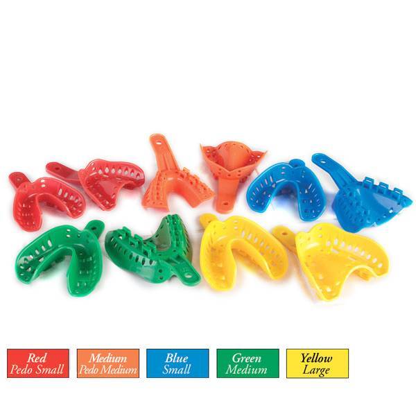 Algi-Lock Ortho Impression Trays – Perforated PEDO MEDIUM Lower, Orange 50/Pk