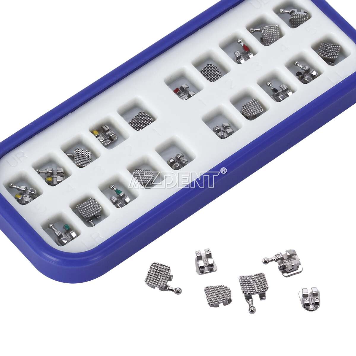 AZDENT Dental Orthodontic Bracket Braces MIM/Split mini Roth.022 345with hook