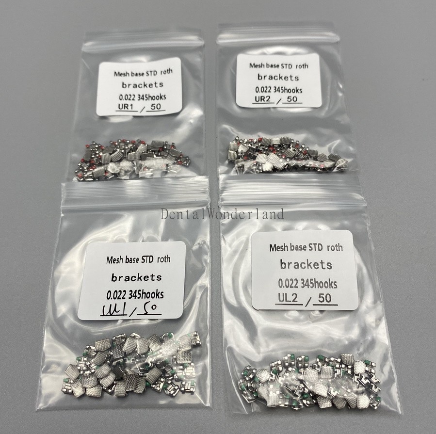 Dental Orthodontic Brackets Braces Standard Roth 022 Slot Hooks 345 Metal Bulk