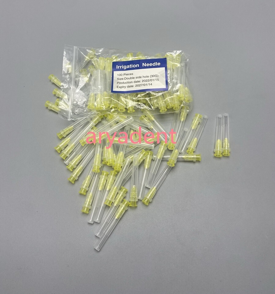 Dental Endo Irrigation Needle Disposable Syringe Tip 25/27/30GA Double Side Vent