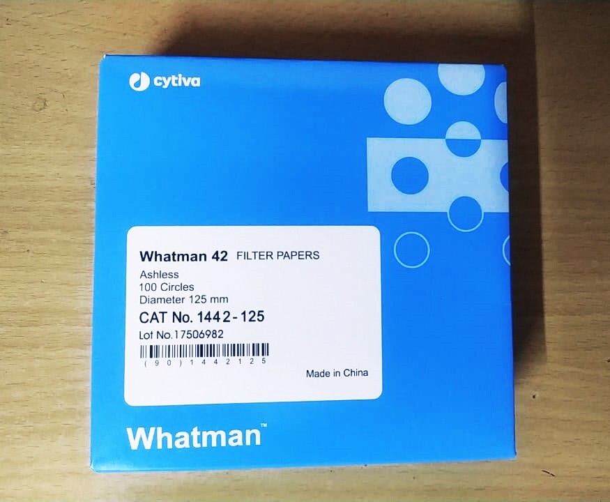 Whatman Grade-42 1442-125, Whatman Ashless Filter Paper Round Sheets Pack of 100