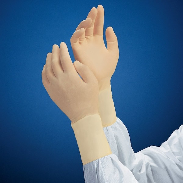 Ansell 56830 G3, Disposable Cleanroom Gloves, 8 Mil Palm, Latex, 12 In, Iso 4,