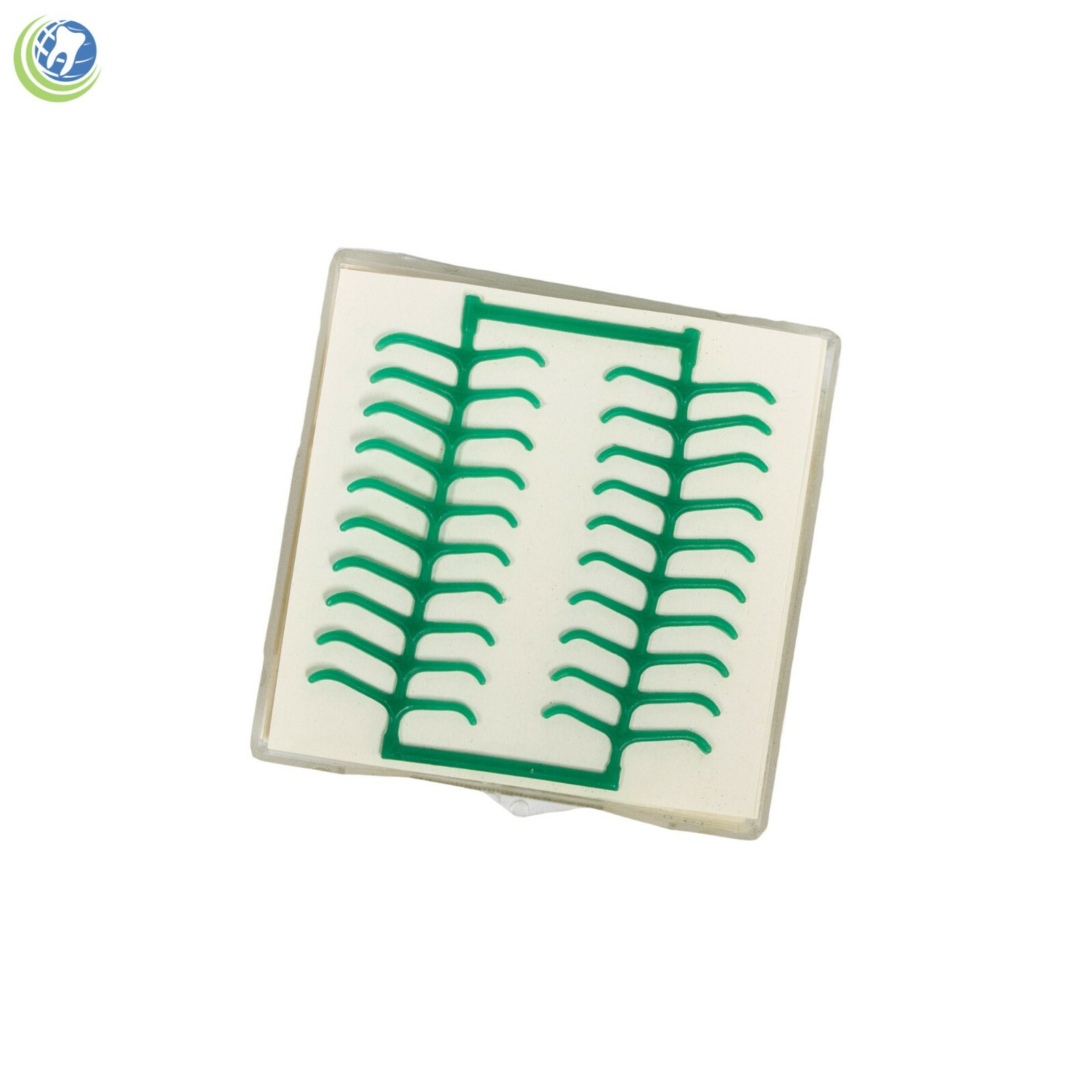 Dental Lab Wax Clasps Pre-molar Patterns 10 Sheets (200 Clasps) Green Casting