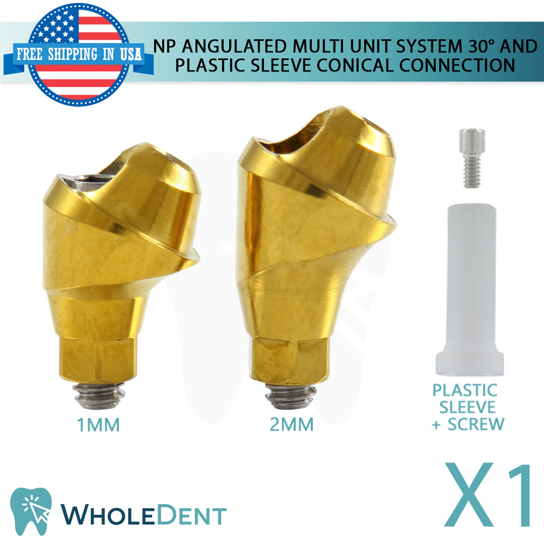 NP Conical Hex Angulated 30° Multi Unit Plastic Sleeve Set Dental Implant