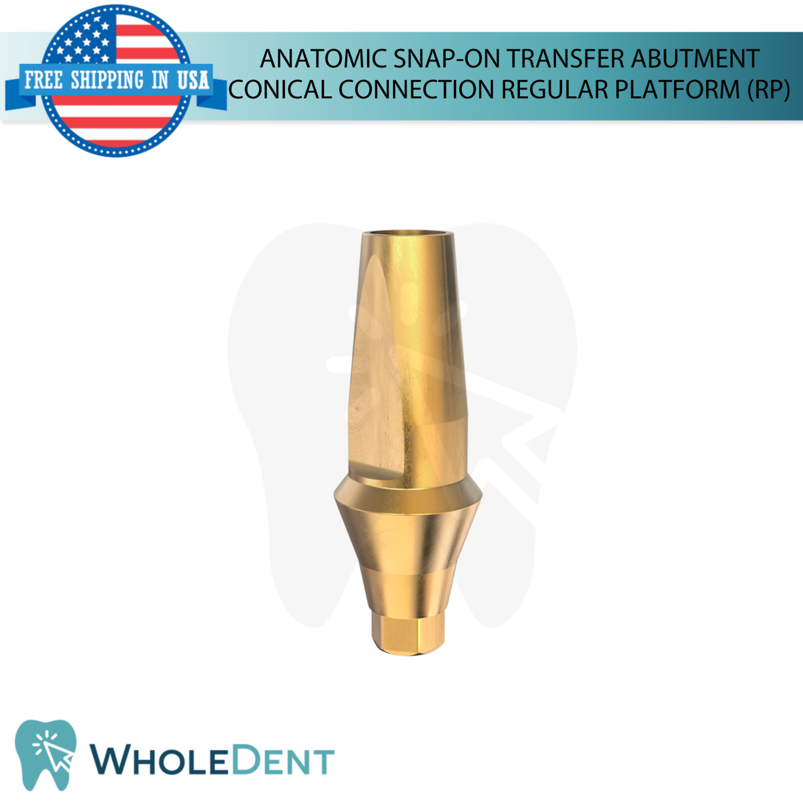 10x Dental Anatomic Snap-on Transfer Prosthetic Conical Hex 2.65mm RP Impression