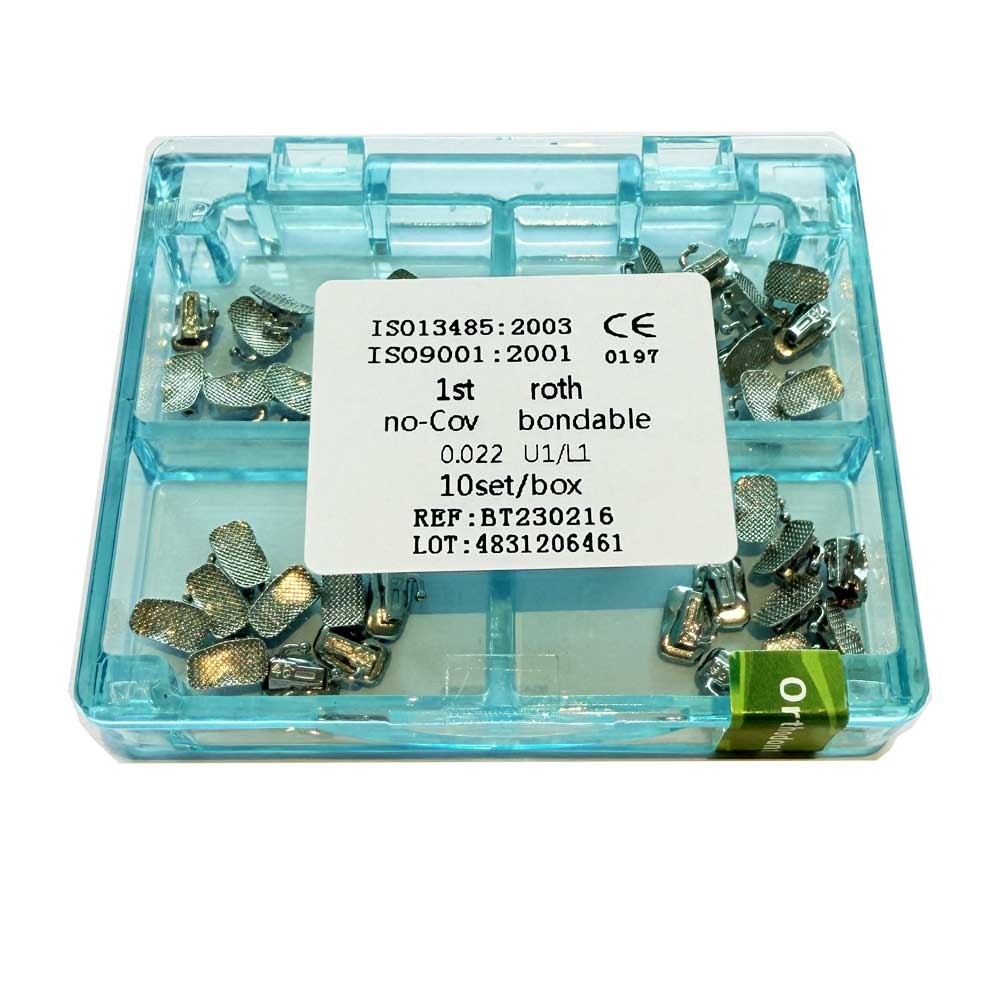10sets Dental Orthodontic Single Buccal Tubes 1st Molar Roth 0.022 Bondable Mesh