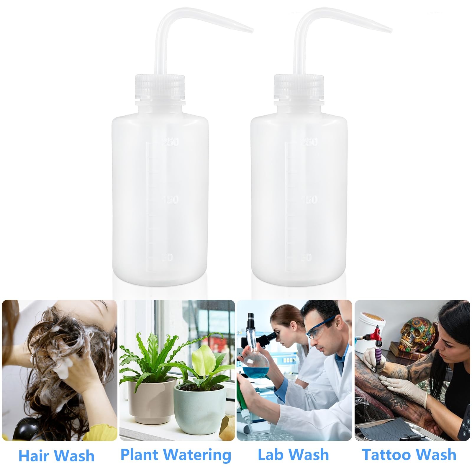 DTDNZKN 2 Pack 8oz 250ml Wash Bottles with Narrow Mouth and Labels Ideal for…