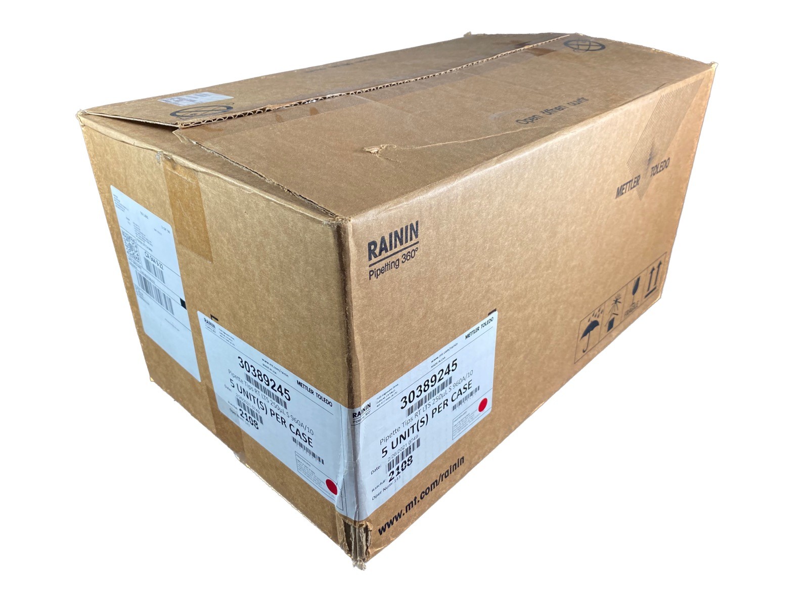 METTLER TOLEDO 250μL Sterile RT LTS LiteTouch Pipette Tips 30389245 (4800/Case)