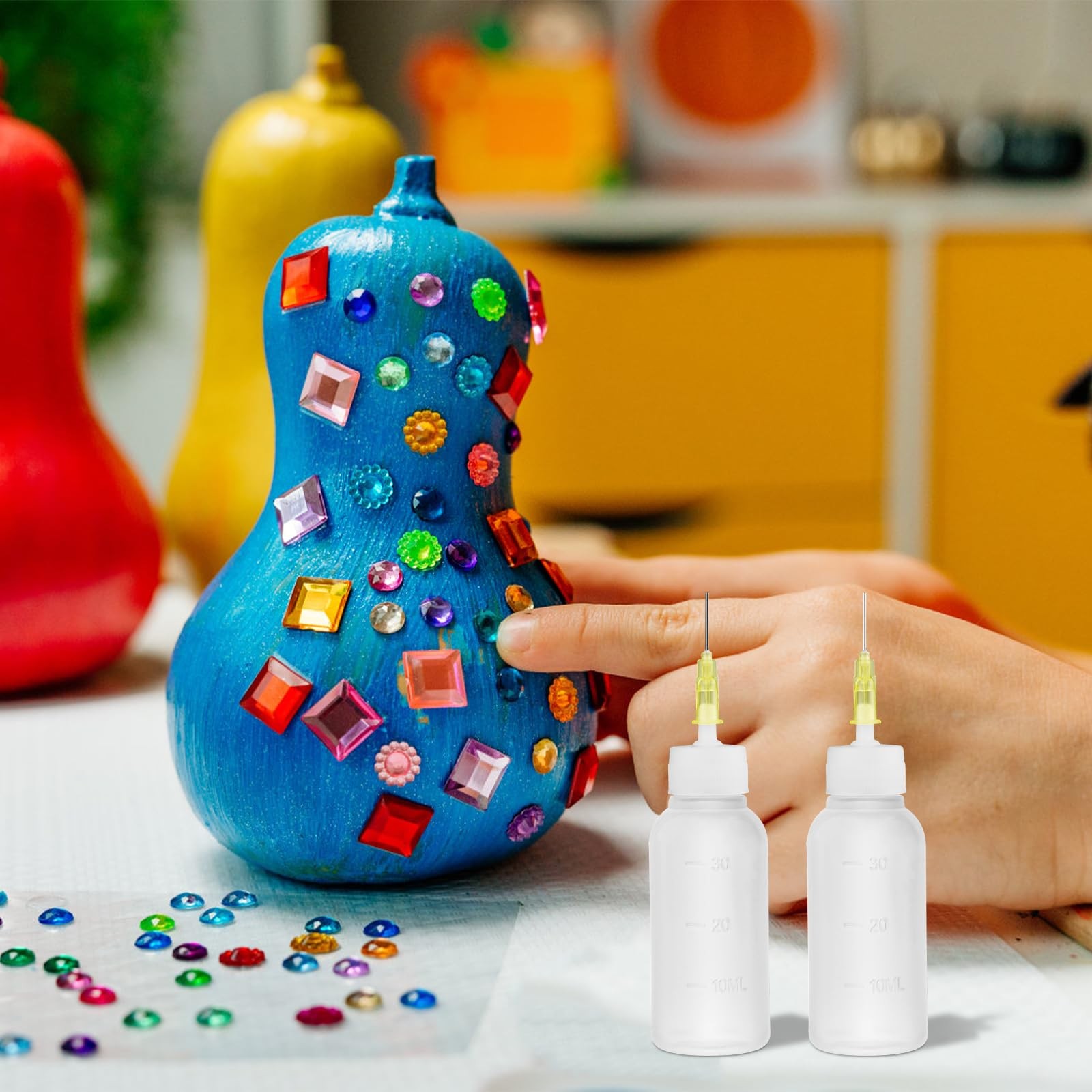 Ehoycq 30ml Glue Precision Tip Applicator Bottle,Needle Tip Squeeze Bottle wi