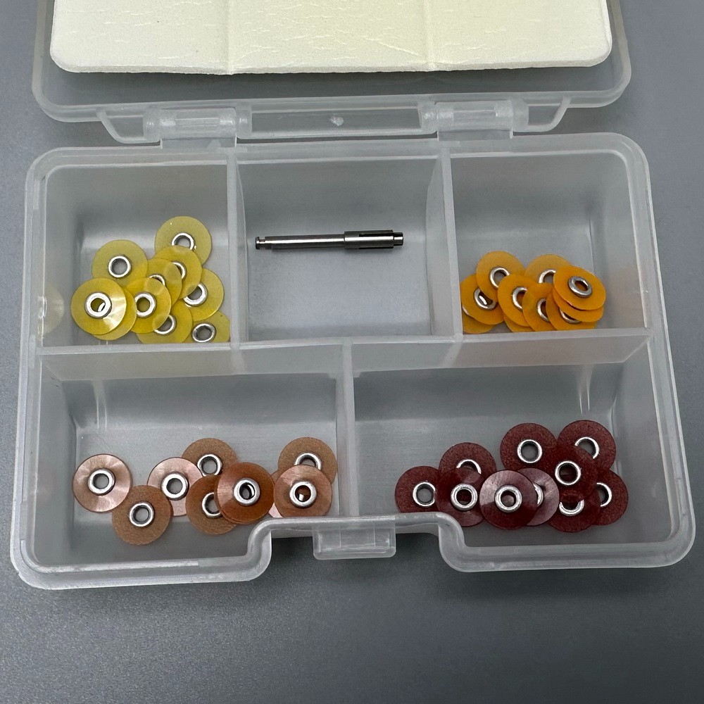 40 Pcs Dental SOFLEX Composite Finishing Polishing Discs + Mandrel 9.5mm/12.7mm