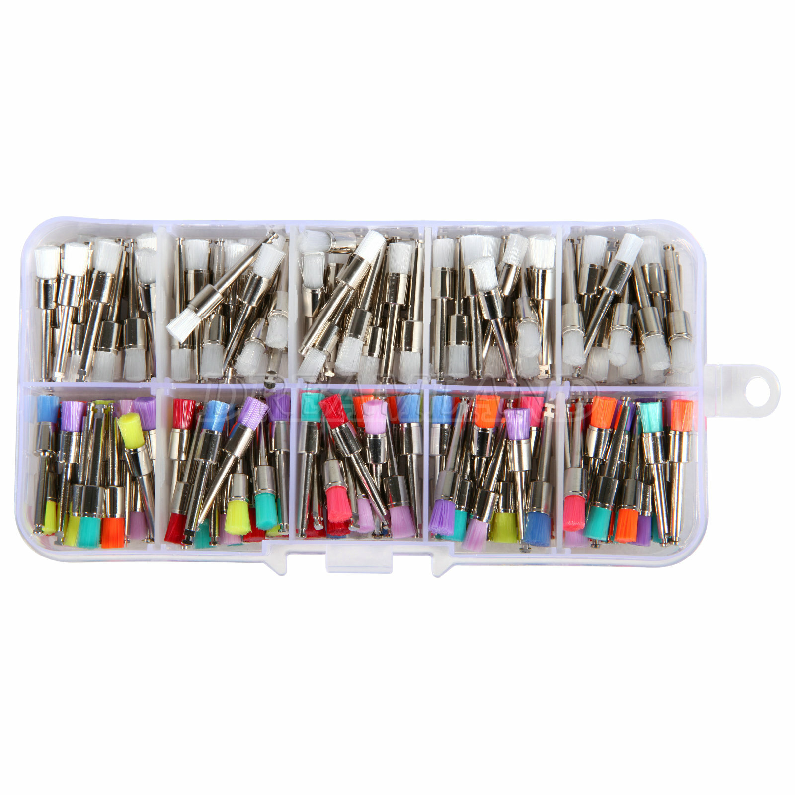 200 * Mixed Color Nylon Latch Flat Dental Polishing Polisher Prophy Brushes
