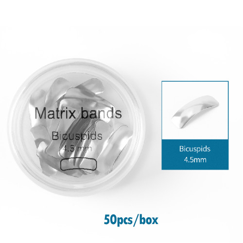 100 Pcs Dental Metal Matrix Band Refill Molar Sectional Contoured Matrice Wedge