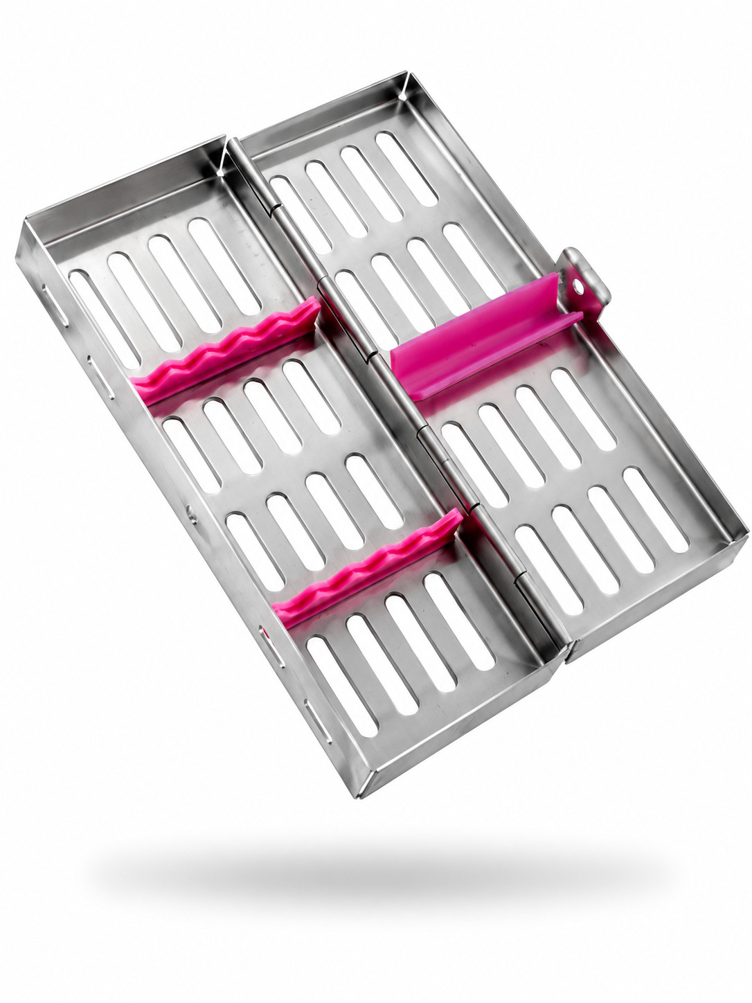 1PC GERMAN AUTOCLAVABLE STERILIZATION CASSETTE – HOLDS 5 INSTRUMENTS DENTAL PINK
