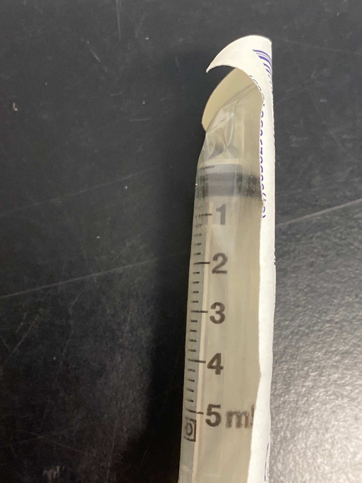 (93) General Use 5mL Plastic Graduated Slip Tip Syringes Blister Packed