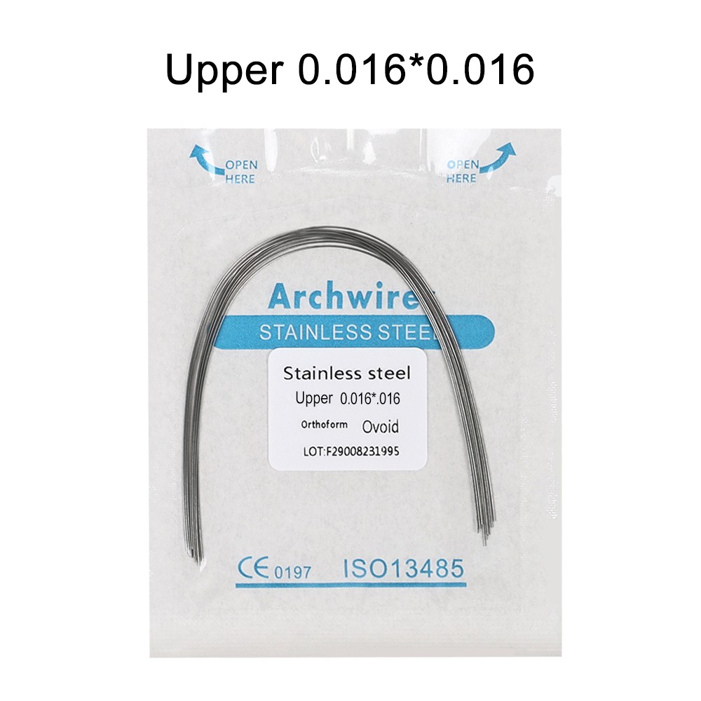 100pc Dental Orthodontic Arch Wires Stainless Steel Ovoid Form Round&Rectangular